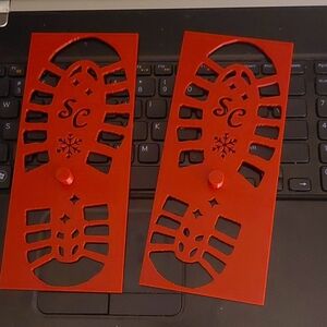 Santa Clause 3d boot print.